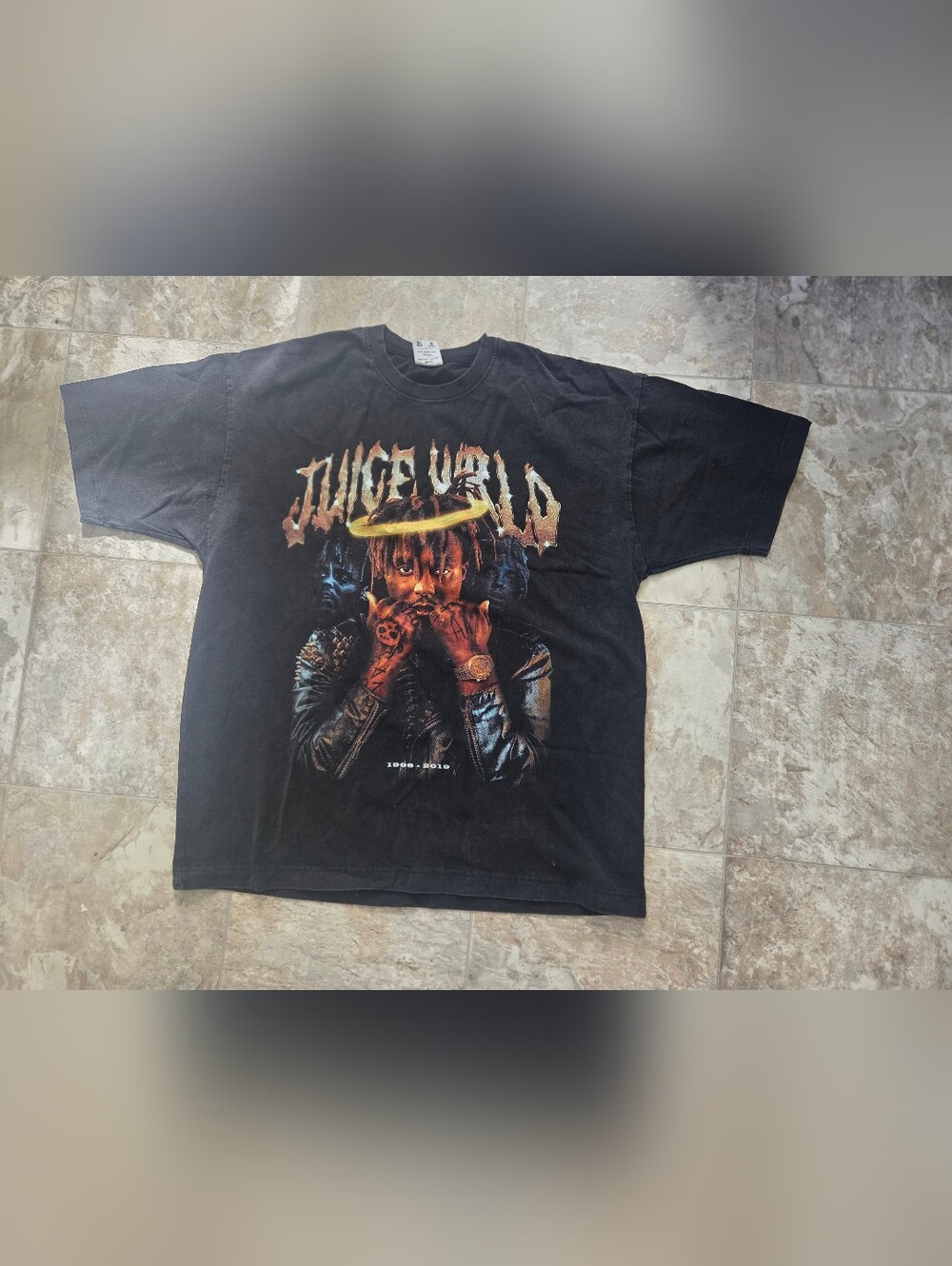 Juice WRLD Graphic Tee - Black Memorial Tribute Shirt